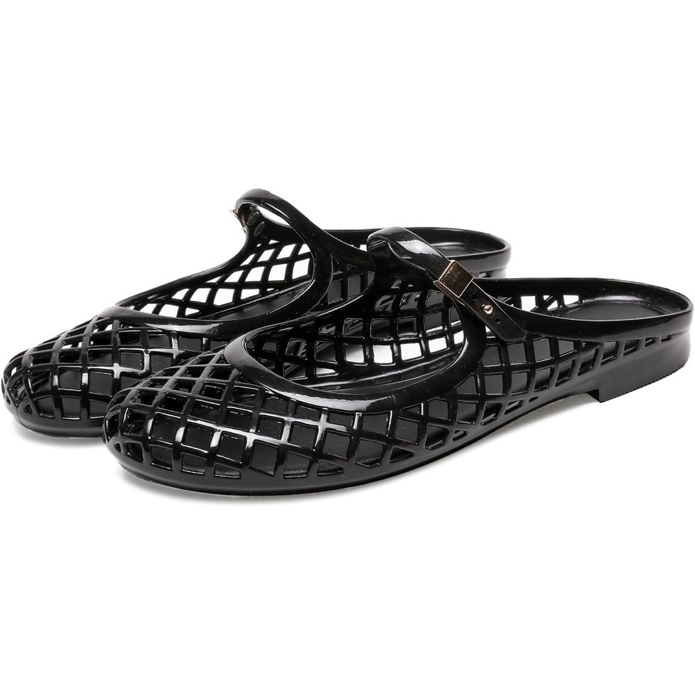 Top Moda Size 9 Mellow Mary Jane Jelly Mule Black Classic Shoes Sandals Women's